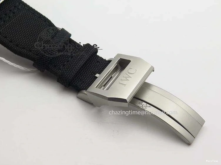 MIROTIME 0113 Comfortable Pilot Chrono IW388003 Real Ceramic ZF 1:1 Best Edition On Black Nylon Strap A 7322